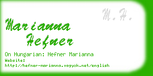 marianna hefner business card